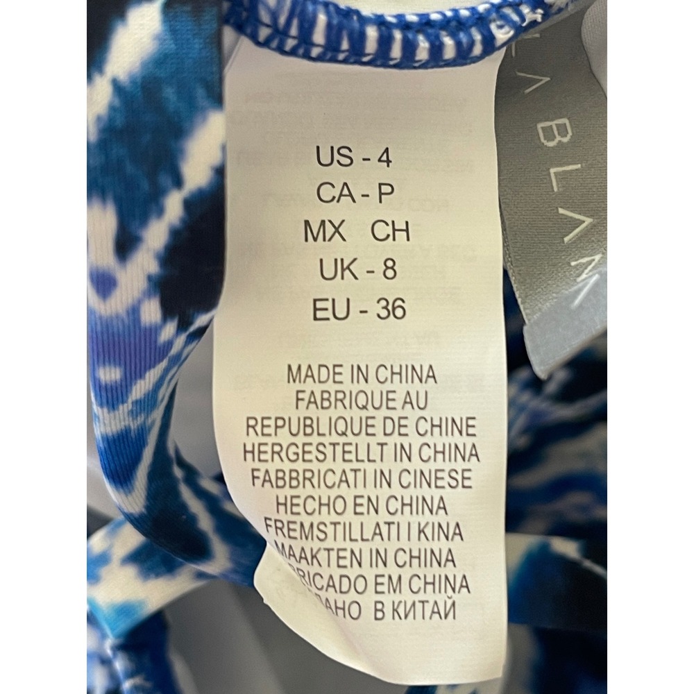 La Blanca Blue Oasis Criss Cross One Piece Tummy Control Swimsuit Women's Size 4 - Picture 7 of 7